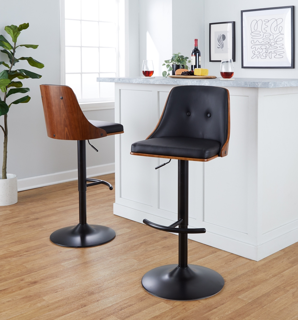 Wyndtop Black Adjustable Barstool, Set of 2 - Thumbnail - Image 2