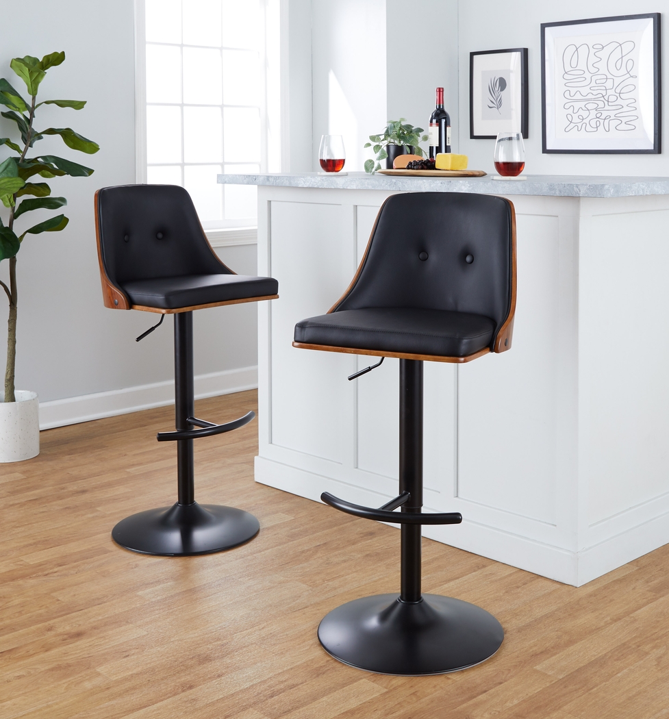 Wyndtop Black Adjustable Barstool, Set of 2 - Thumbnail - Image 4