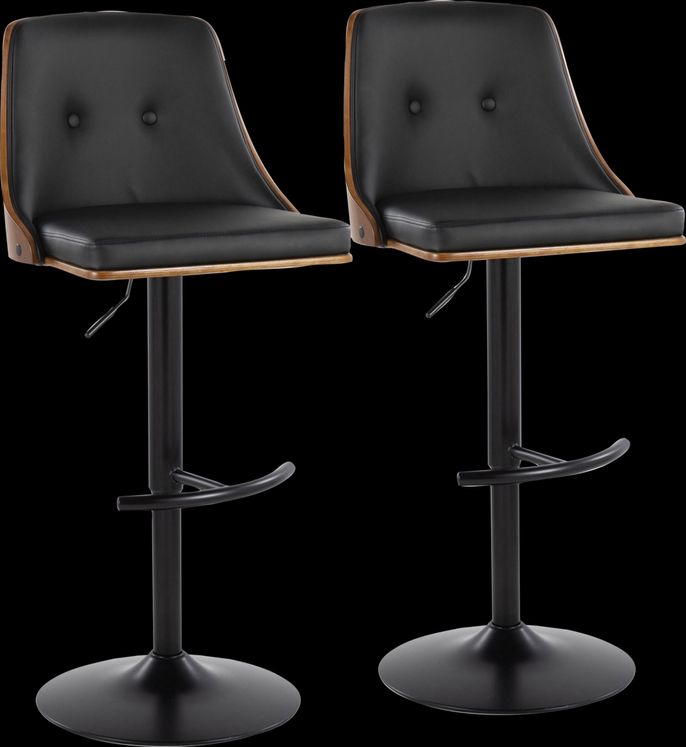 Wyndtop Black Adjustable Barstool, Set of 2 - Thumbnail - Image 1