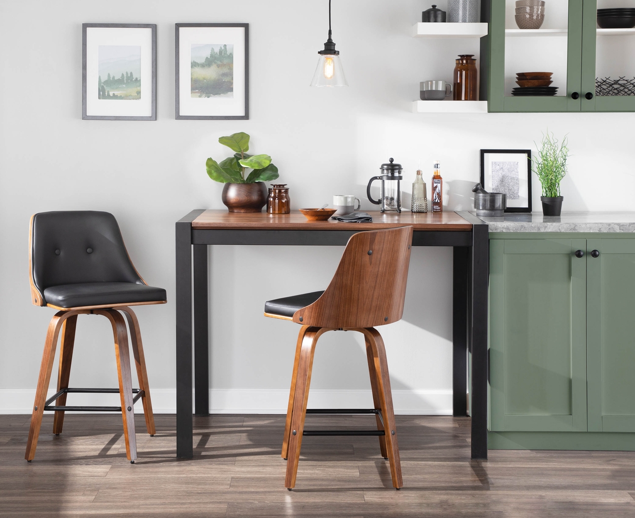 Wyndtop Black Counter Height Stool, Set of 2 - Thumbnail - Image 2