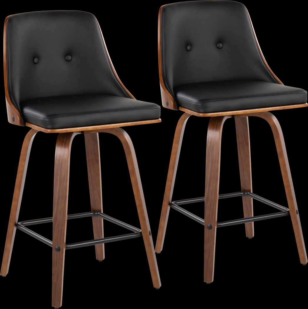 Wyndtop Black Counter Height Stool, Set of 2 - Thumbnail - Image 1