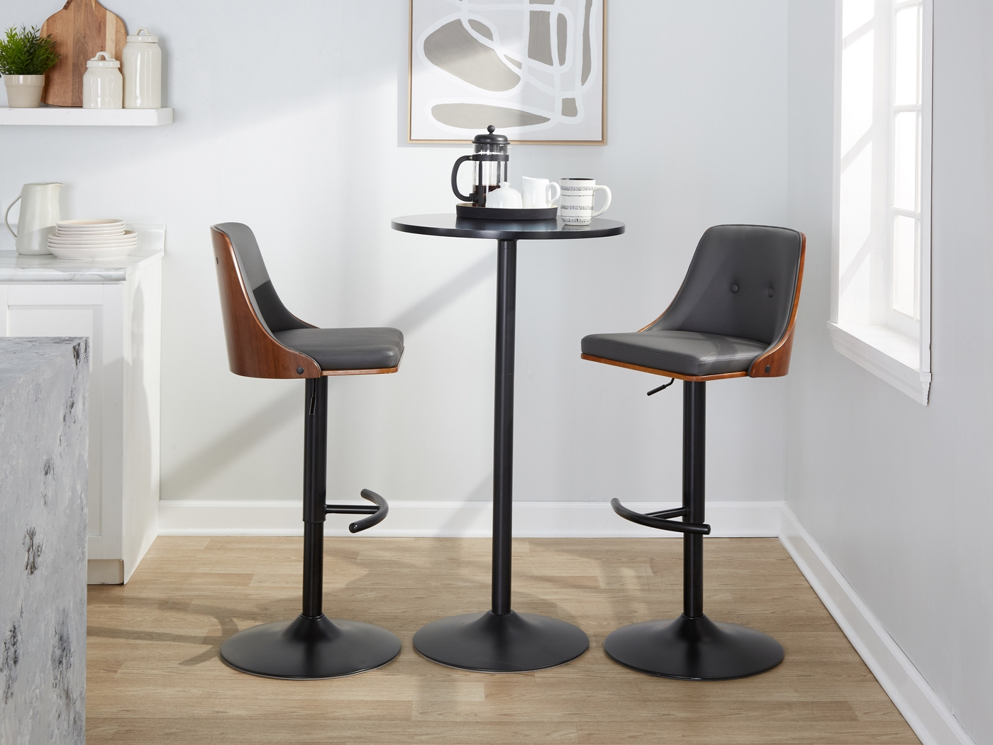 Wyndtop Gray Adjustable Barstool, Set of 2 - Thumbnail - Image 3