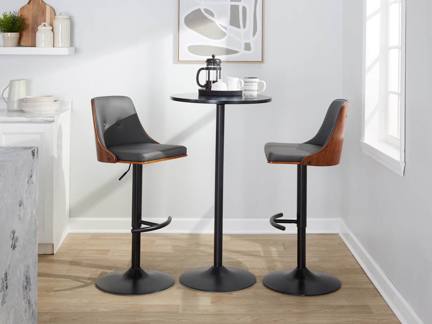 Wyndtop Gray Adjustable Barstool, Set of 2 - Thumbnail - Image 5