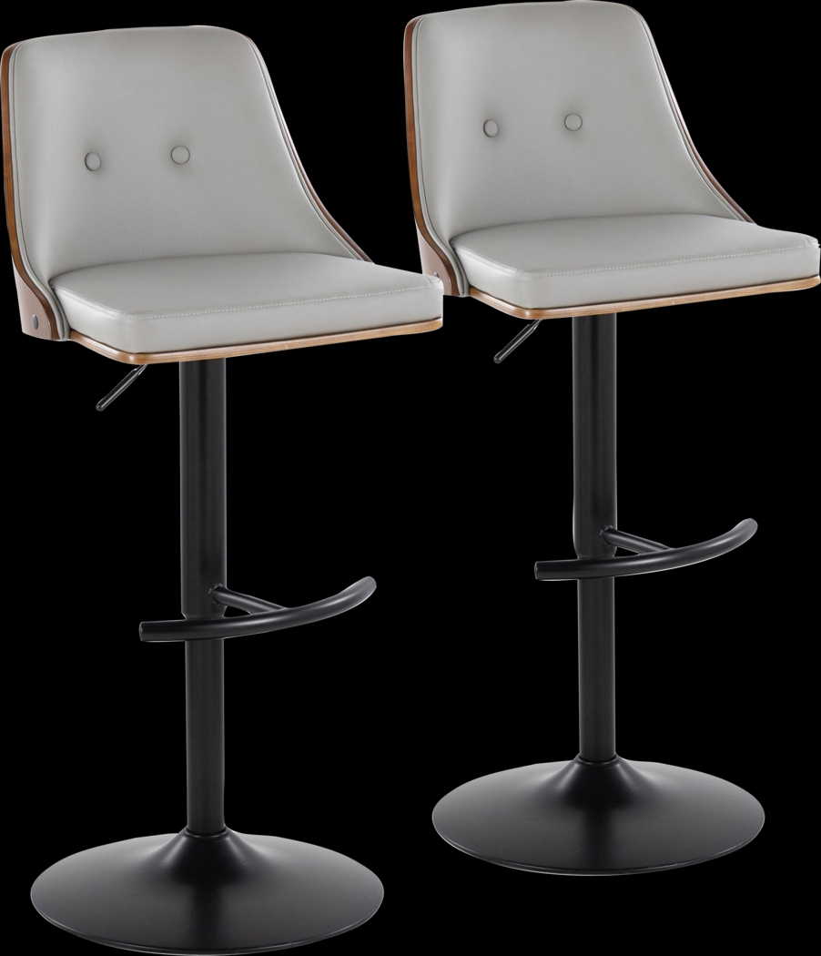 Wyndtop II Light Gray Adjustable Barstool, Set of 2 - Thumbnail - Image 1