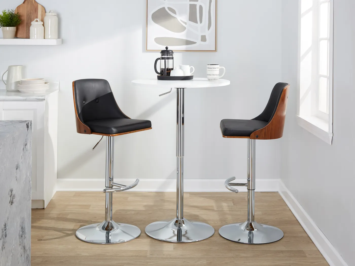 Wyndtop III Black Adjustable Barstool, Set of 2 - Thumbnail - Image 3