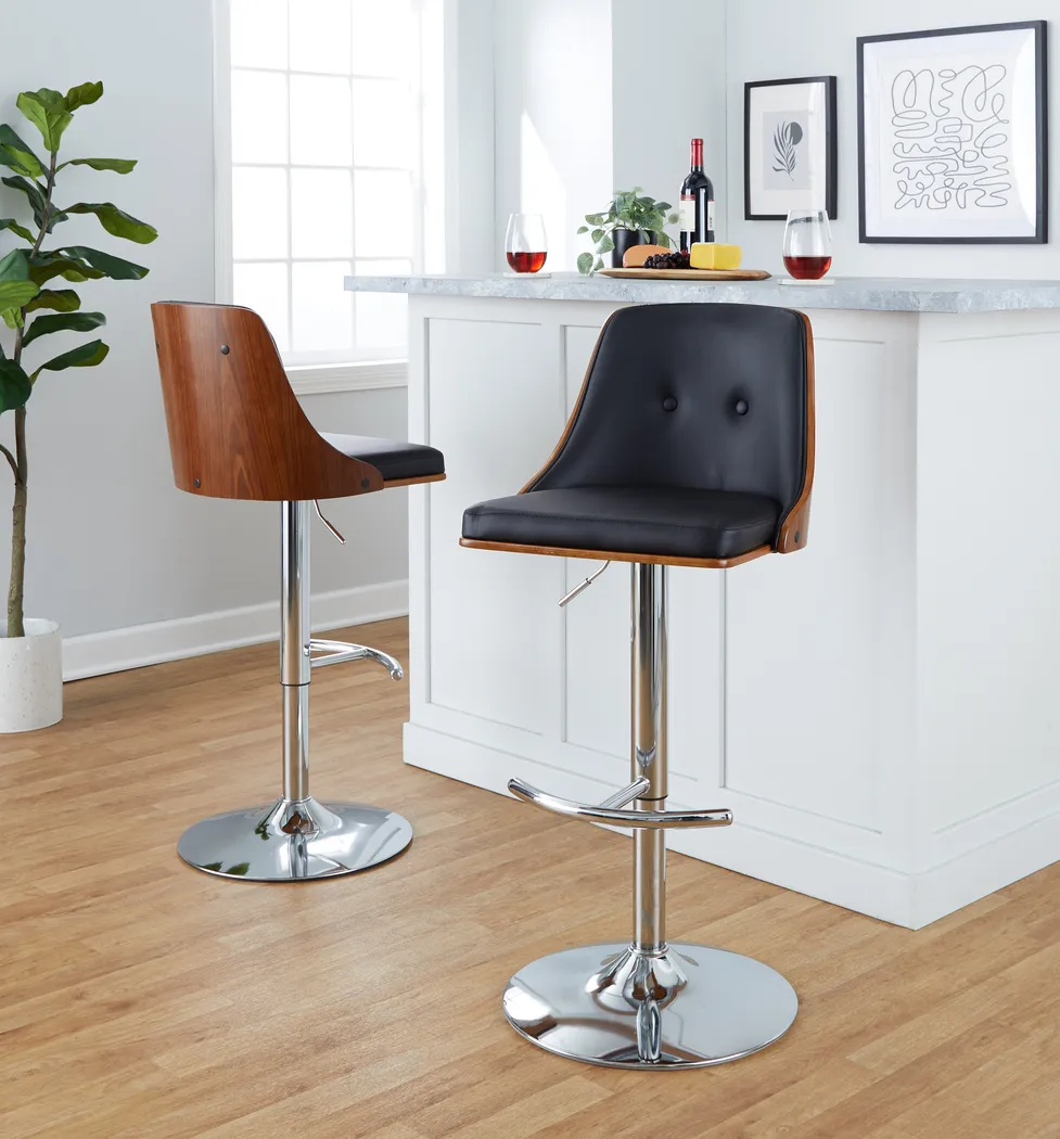 Wyndtop III Black Adjustable Barstool, Set of 2 - Thumbnail - Image 4