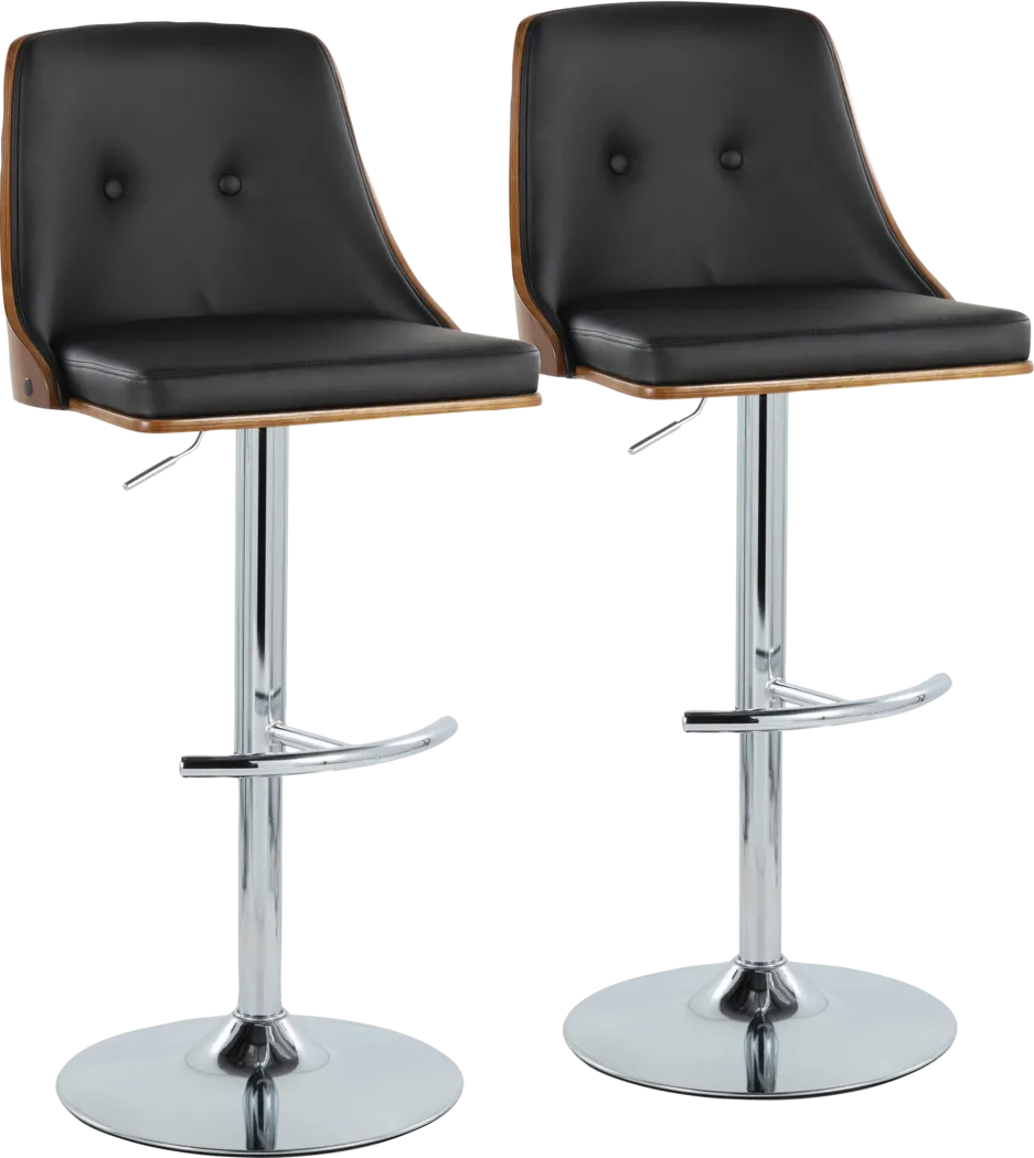 Wyndtop III Black Adjustable Barstool, Set of 2 - Thumbnail - Image 1