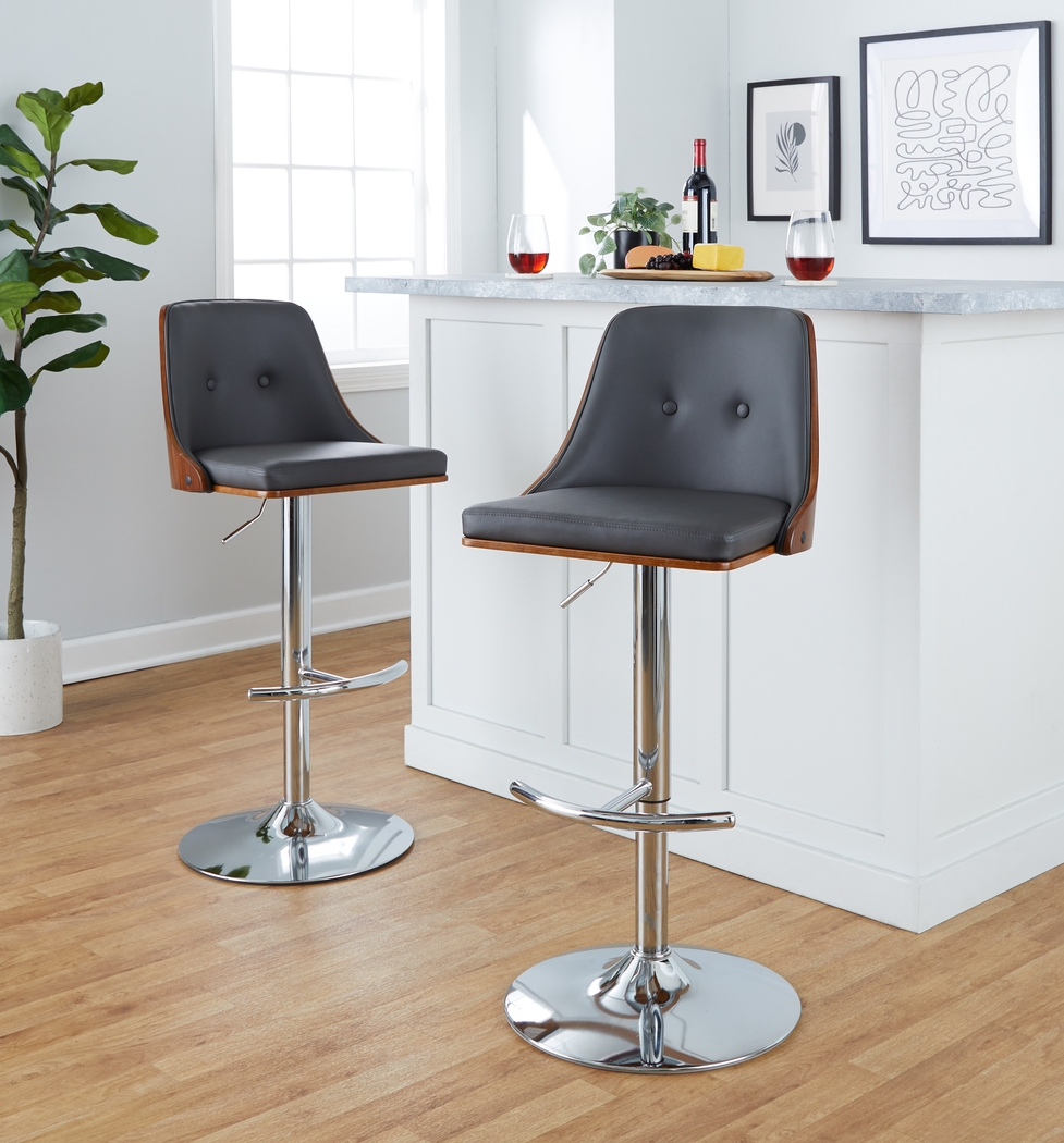 Wyndtop III Gray Adjustable Barstool, Set of 2 - Thumbnail - Image 2