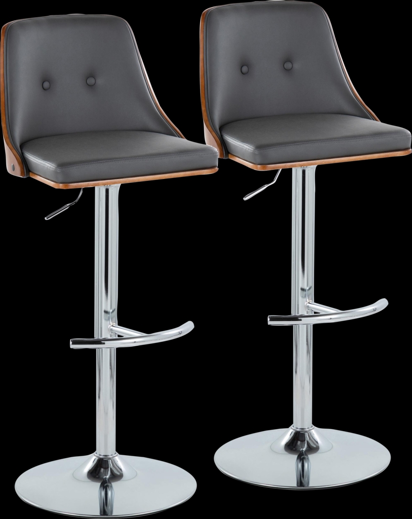Wyndtop III Gray Adjustable Barstool, Set of 2 - Thumbnail - Image 1