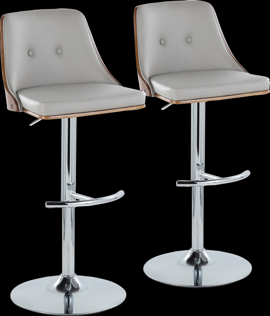 Wyndtop III Light Gray Adjustable Barstool, Set of 2 - Thumbnail - Image 1