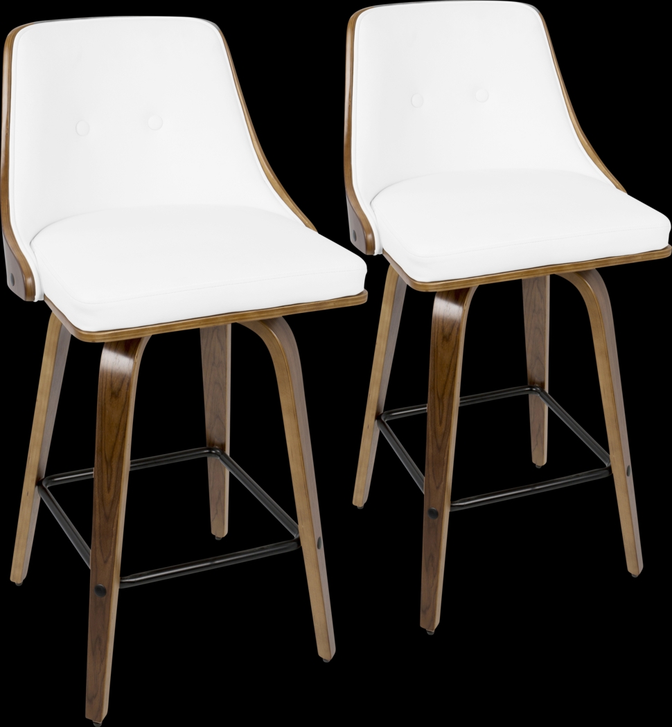 Wyndtop White Counter Height Stool, Set of 2 - Thumbnail - Image 1