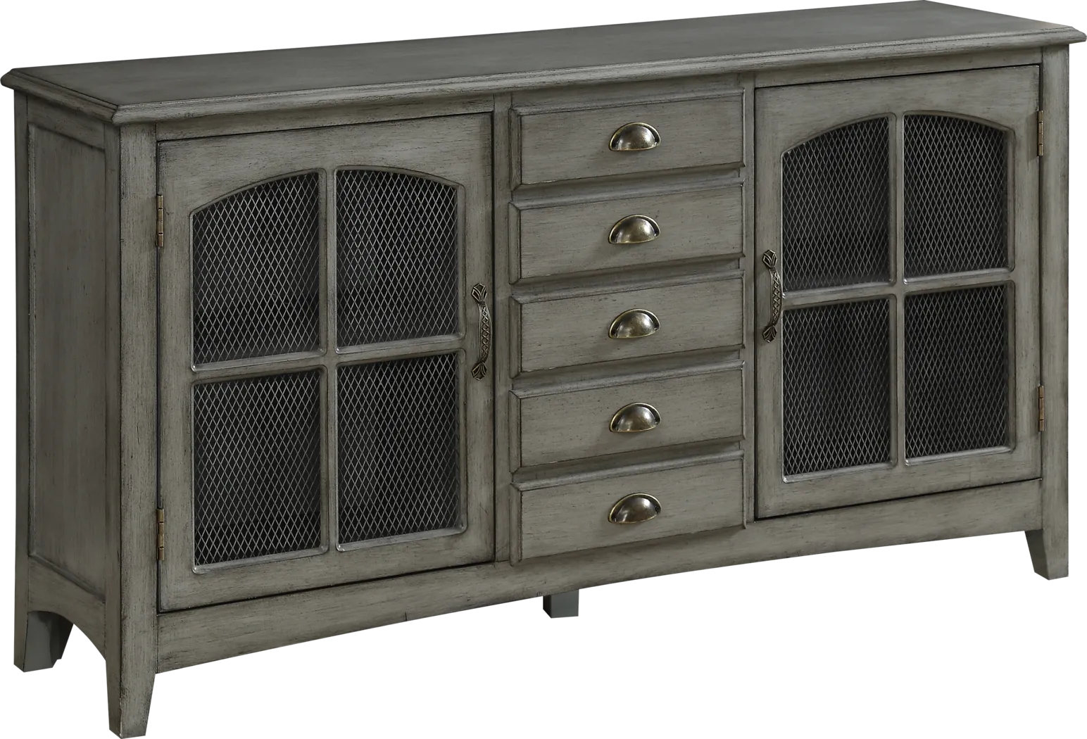 Wynfield  Gray Credenza - Thumbnail - Image 1