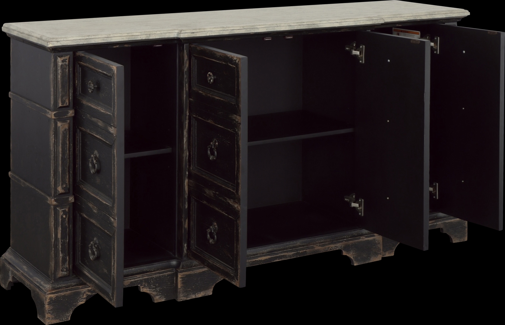 Wynmoore Black Credenza - Thumbnail - Image 4