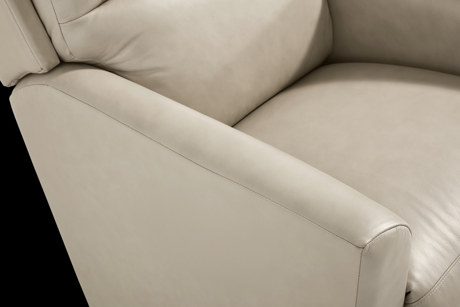 Wynne I Gray Leather Rocker Recliner - Thumbnail - Image 3