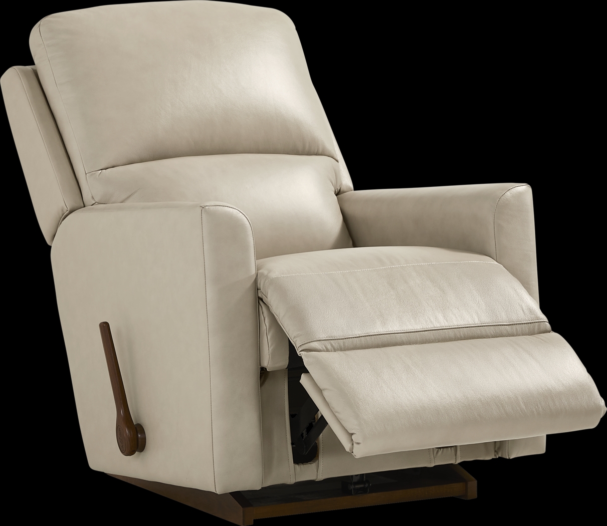 Wynne I Gray Leather Rocker Recliner - Thumbnail - Image 1