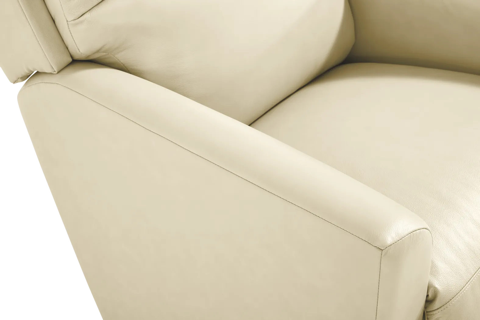 La-Z-Boy Wynne I Ivory Leather Rocker Recliner - Thumbnail - Image 3