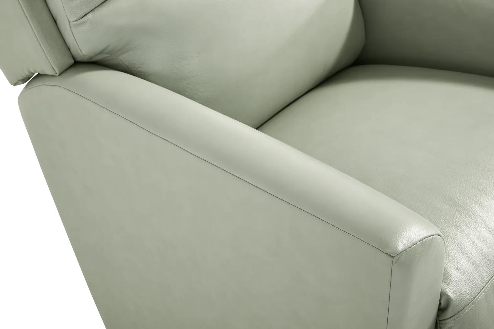 La-Z-Boy Wynne I Seafoam Leather Rocker Recliner - Thumbnail - Image 3