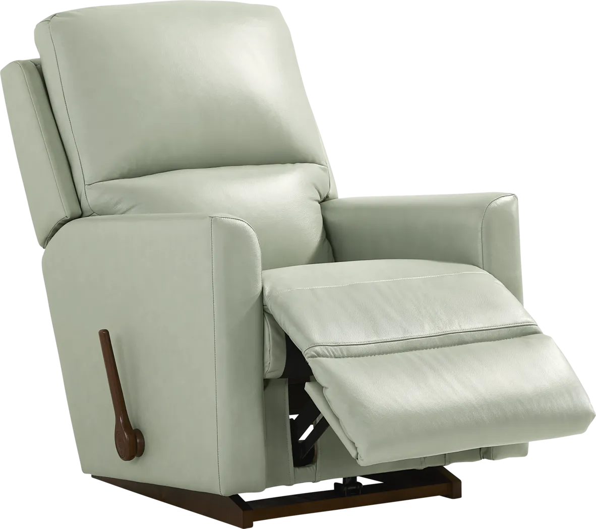 La-Z-Boy Wynne I Seafoam Leather Rocker Recliner - Thumbnail - Image 1