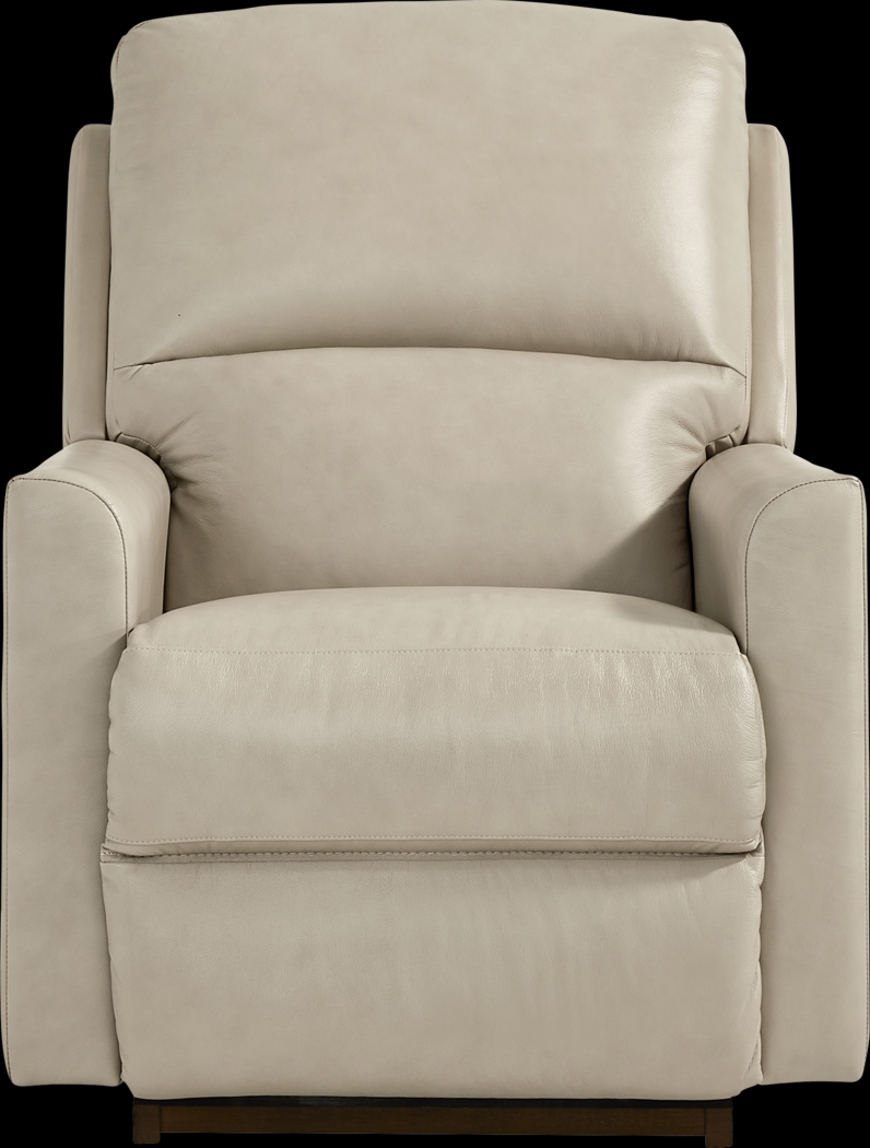 Wynne III Gray Leather Dual Power Recliner - Thumbnail - Image 2