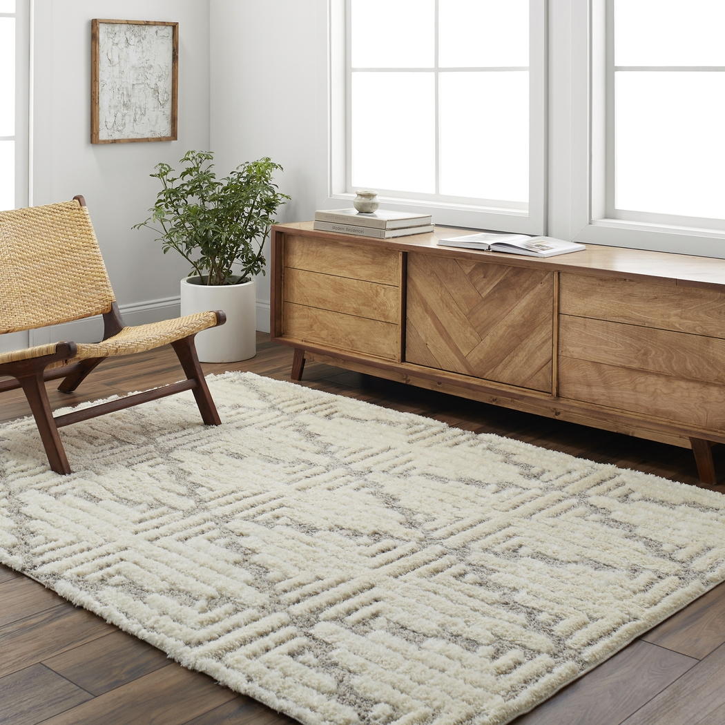 Wynneford Cream 5'3 x 7' Rug - Thumbnail - Image 2