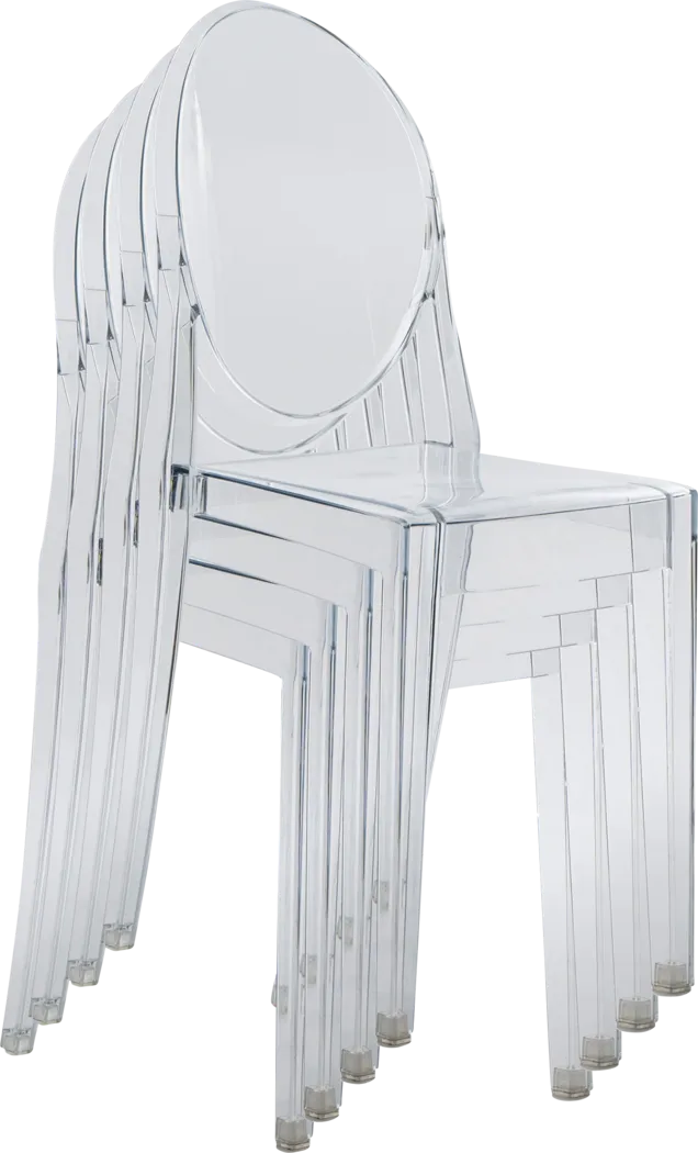 Wynnia Clear Dining Chair, Set of 4 - Thumbnail - Image 8