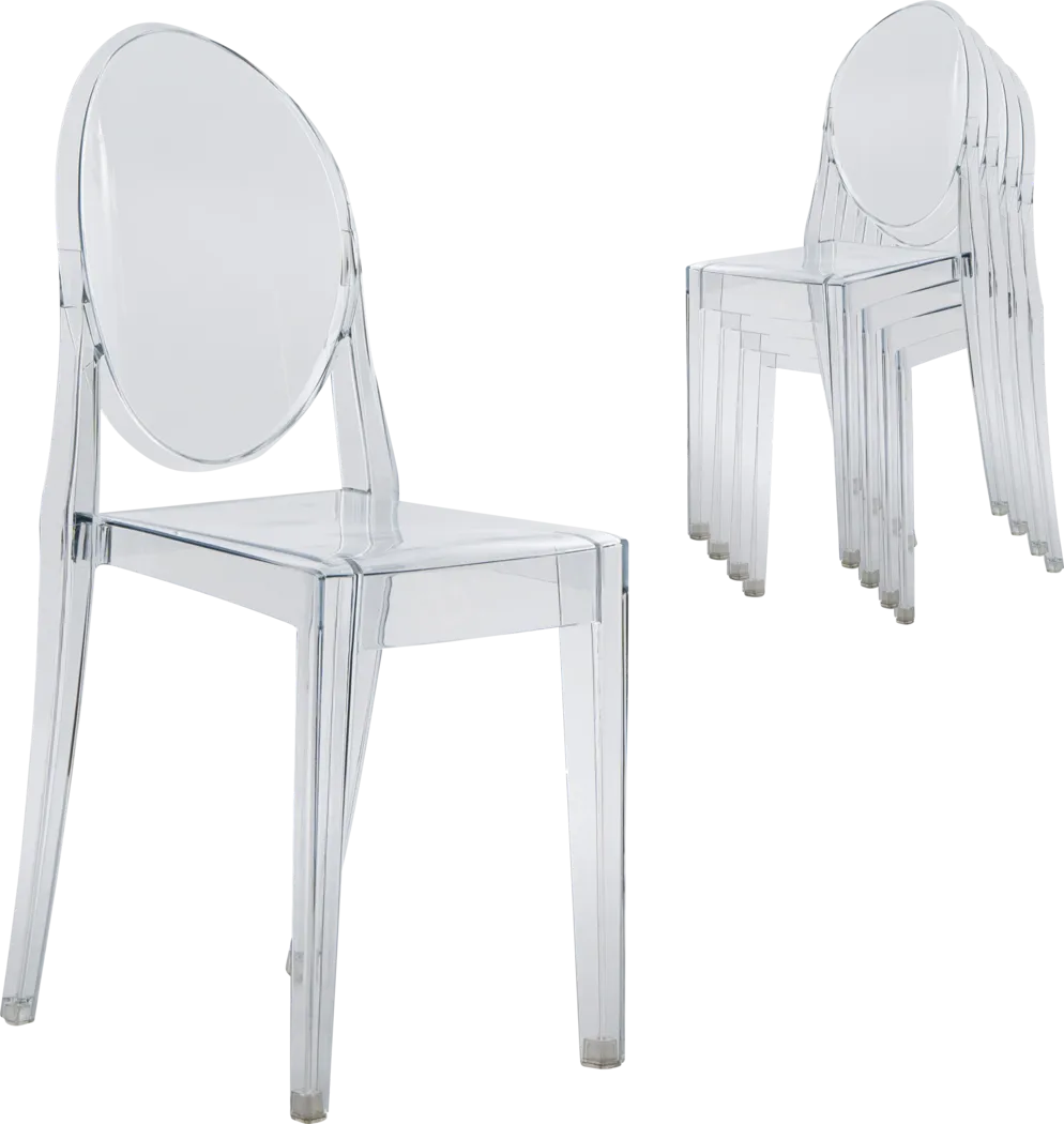 Wynnia Clear Dining Chair, Set of 4 - Thumbnail - Image 9