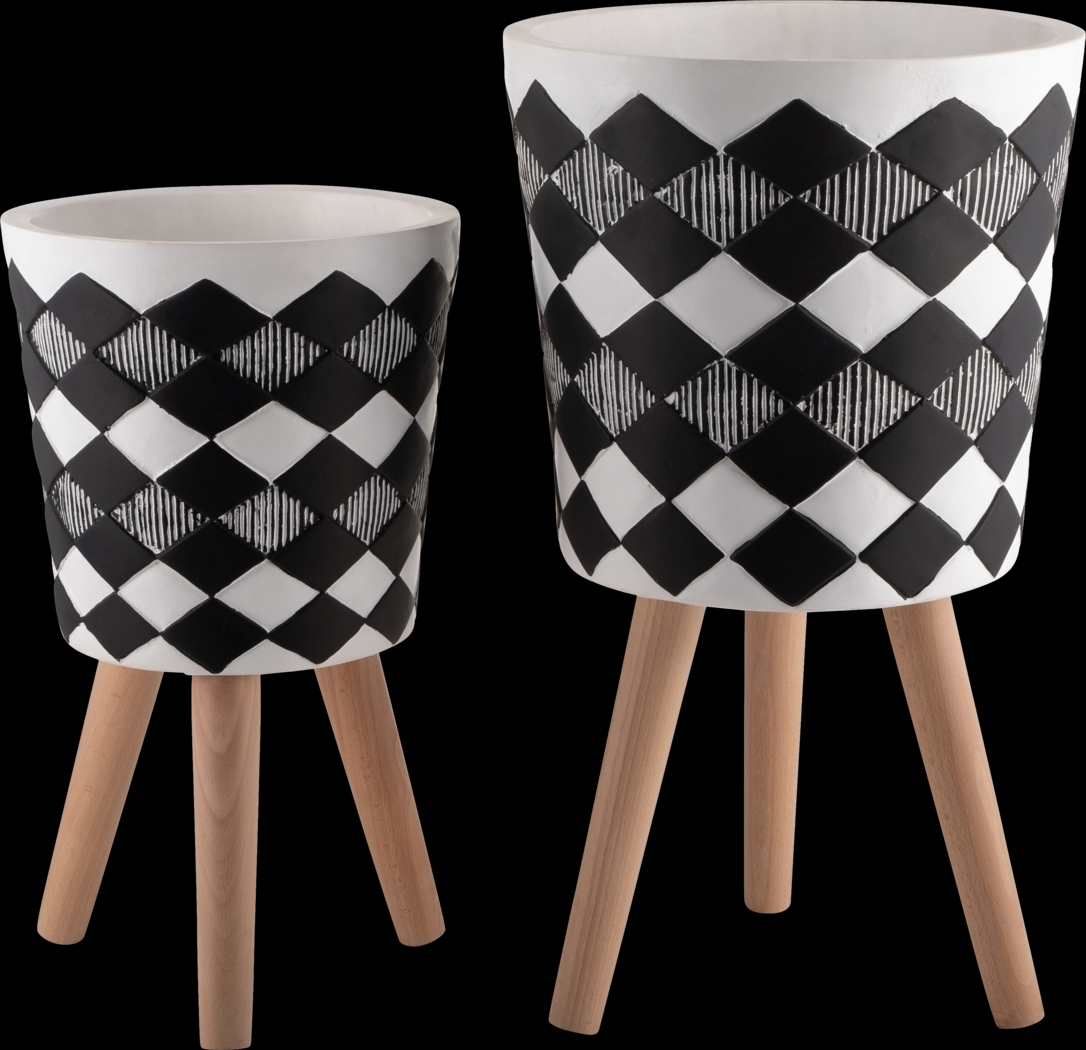 Wynola Black Planter, Set of 2 - Thumbnail - Image 1