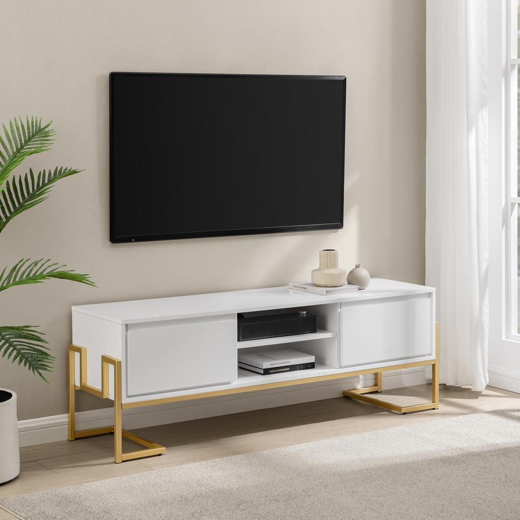 Wysalla White 60 in. Console - Thumbnail - Image 3