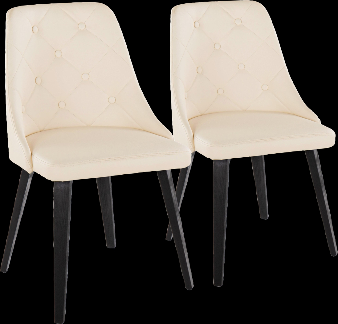 Wytona I Black Side Chair, Set of 2 - Thumbnail - Image 1