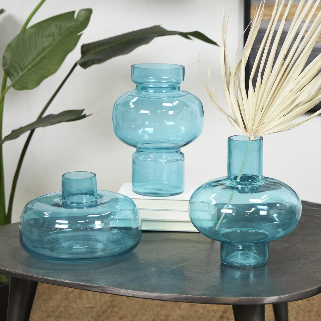 Xaleo Blue Vase, Set of 3 - Thumbnail - Image 2