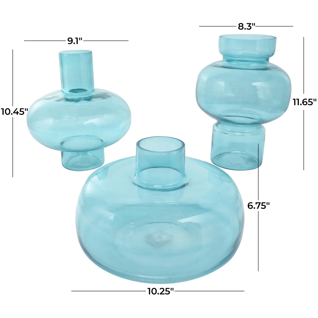 Xaleo Blue Vase, Set of 3 - Thumbnail - Image 12