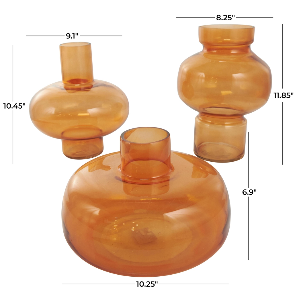 Xaleo Orange Vase, Set of 3 - Thumbnail - Image 12