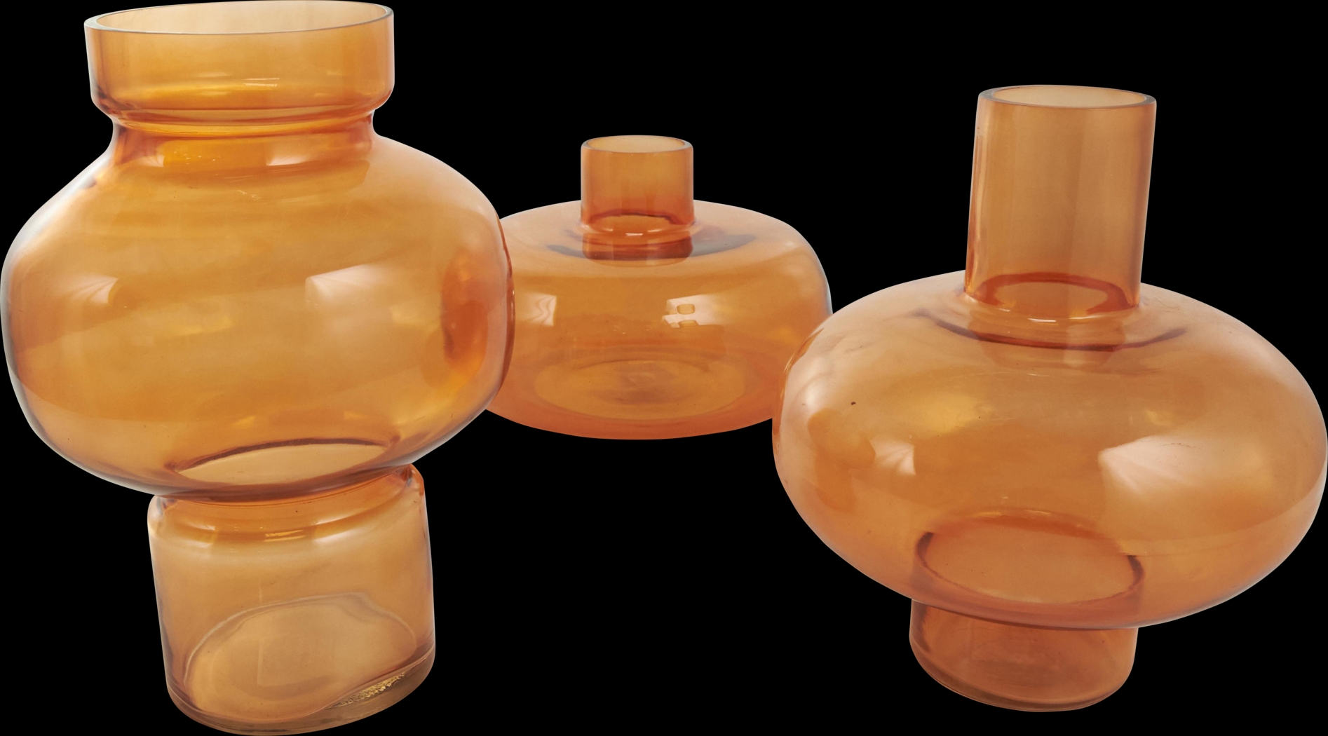 Xaleo Orange Vase, Set of 3 - Thumbnail - Image 4