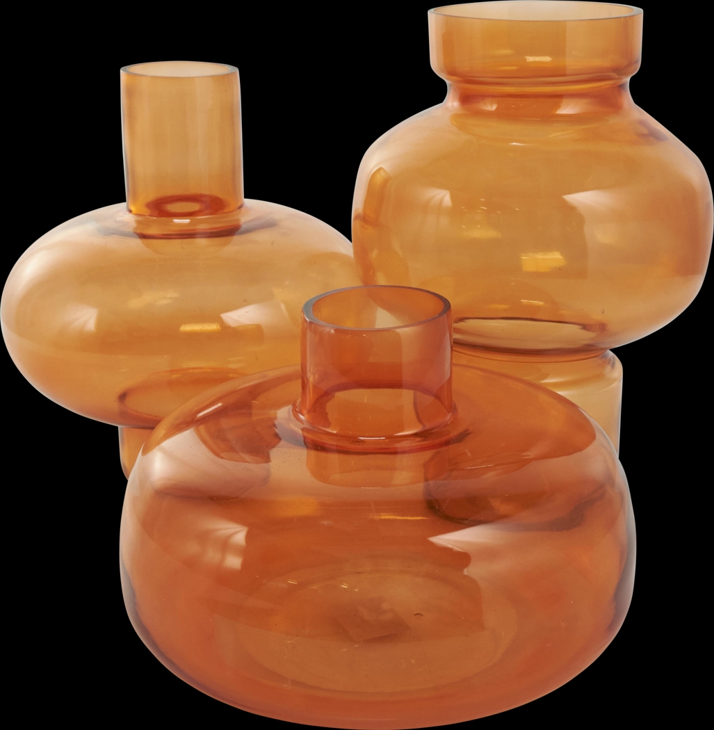 Xaleo Orange Vase, Set of 3 - Thumbnail - Image 8