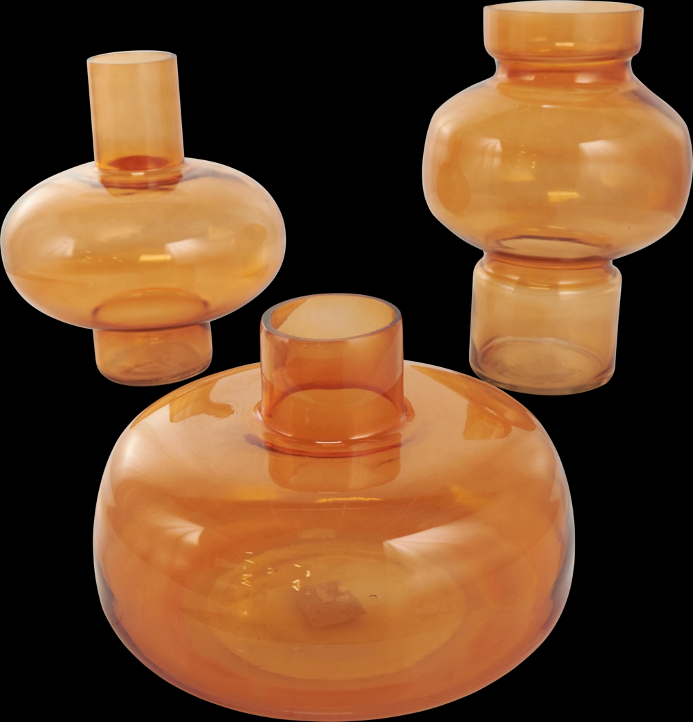 Xaleo Orange Vase, Set of 3 - Thumbnail - Image 1