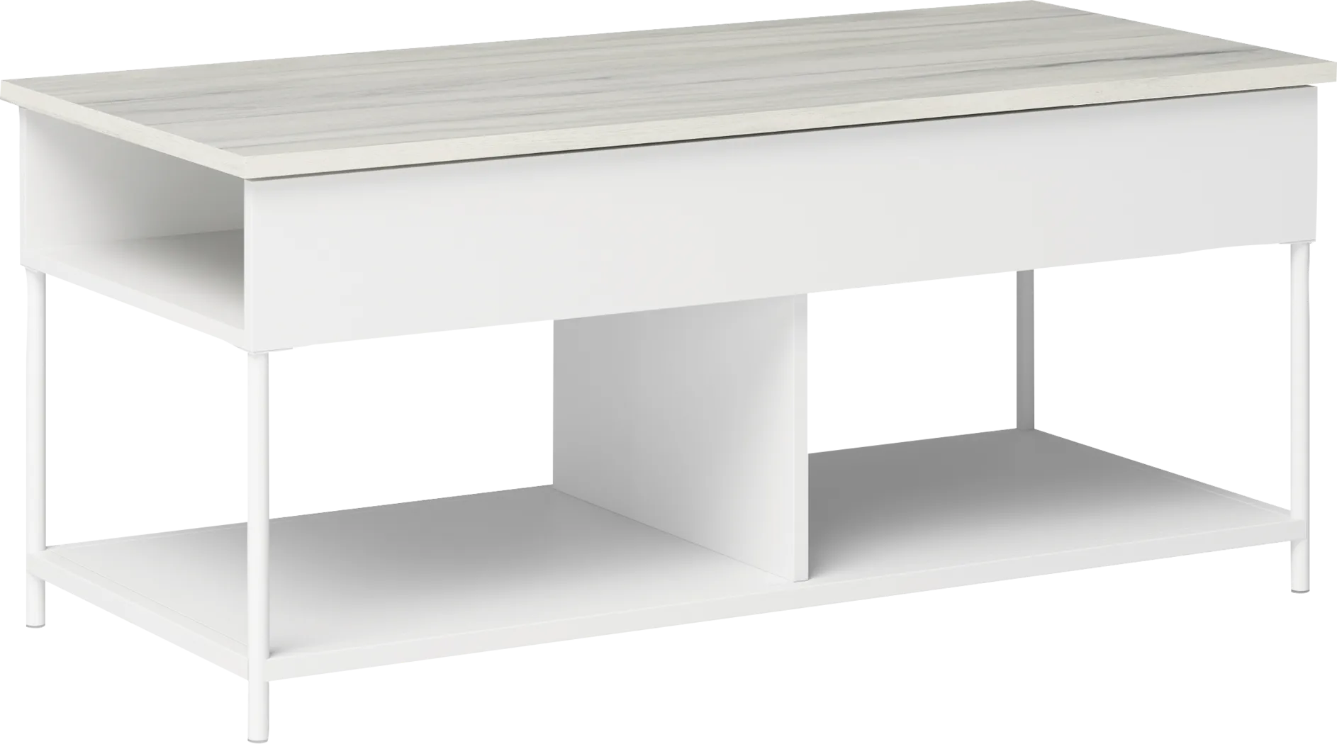 Xanada White Lift Top Cocktail Table - Thumbnail - Image 1