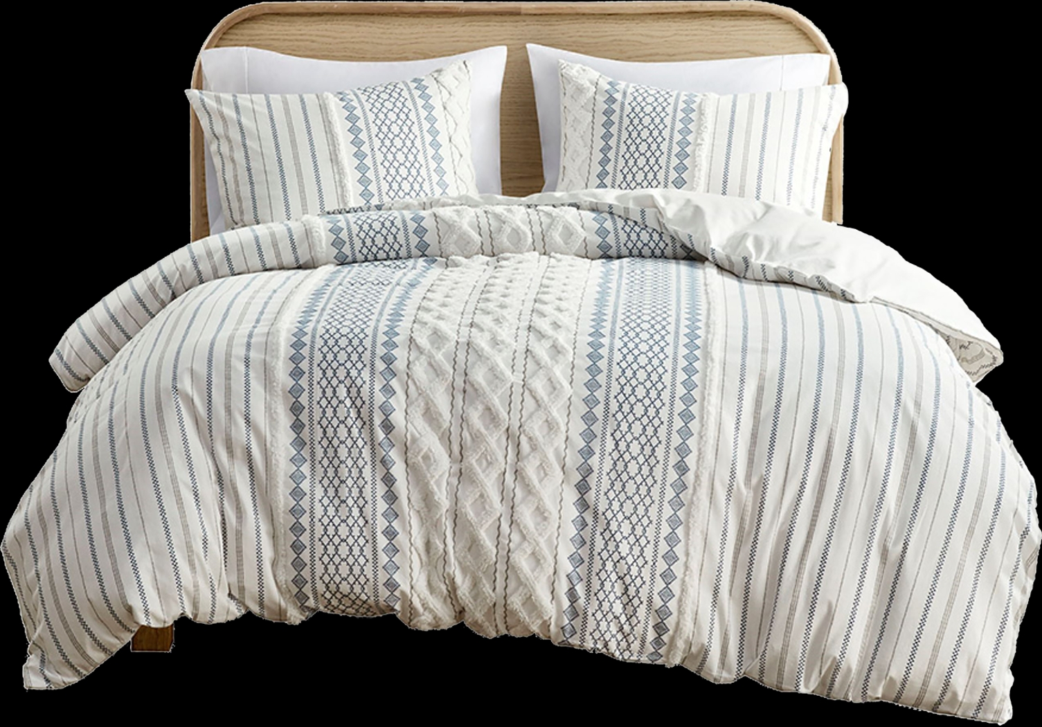 Xandr White King/ Cal 3 pc Comforter Set - Thumbnail - Image 1