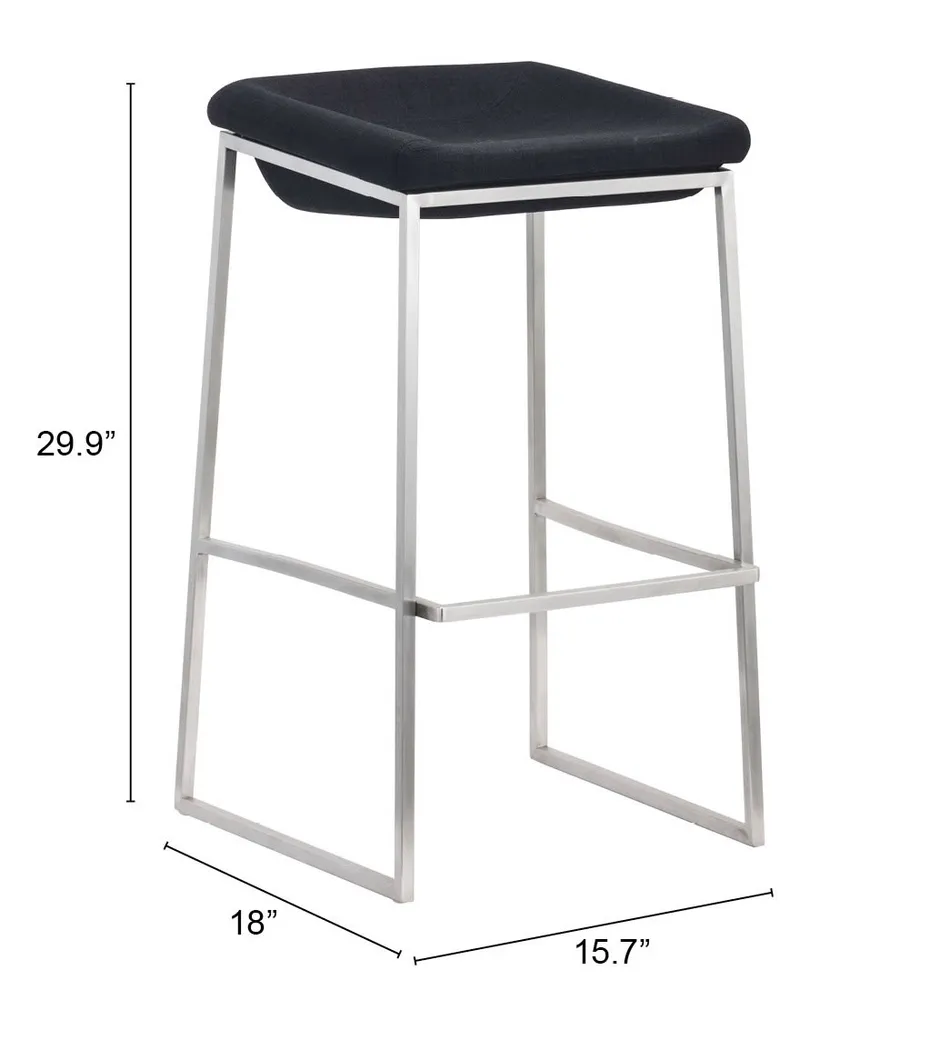 Xantho Dark Gray Barstool, Set of 2 - Thumbnail - Image 5