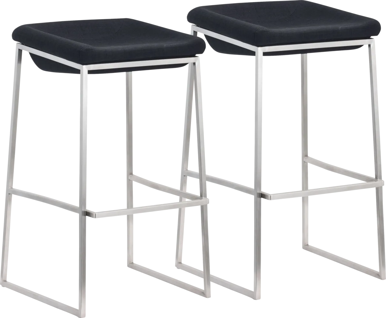 Xantho Dark Gray Barstool, Set of 2 - Thumbnail - Image 1