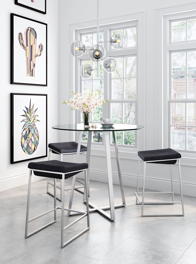 Xantho Dark Gray Counter Height Stool, Set of 2 - Thumbnail - Image 5