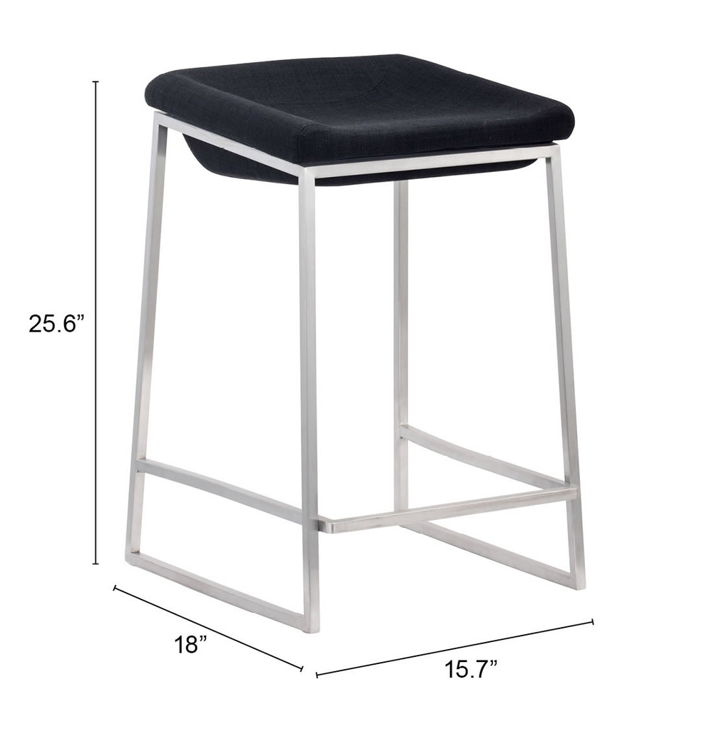 Xantho Dark Gray Counter Height Stool, Set of 2 - Thumbnail - Image 6