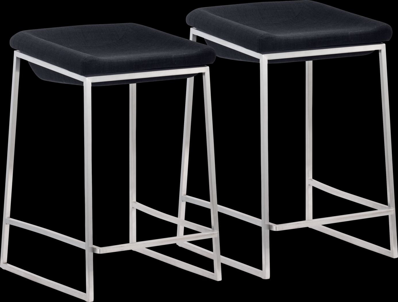 Xantho Dark Gray Counter Height Stool, Set of 2 - Thumbnail - Image 1