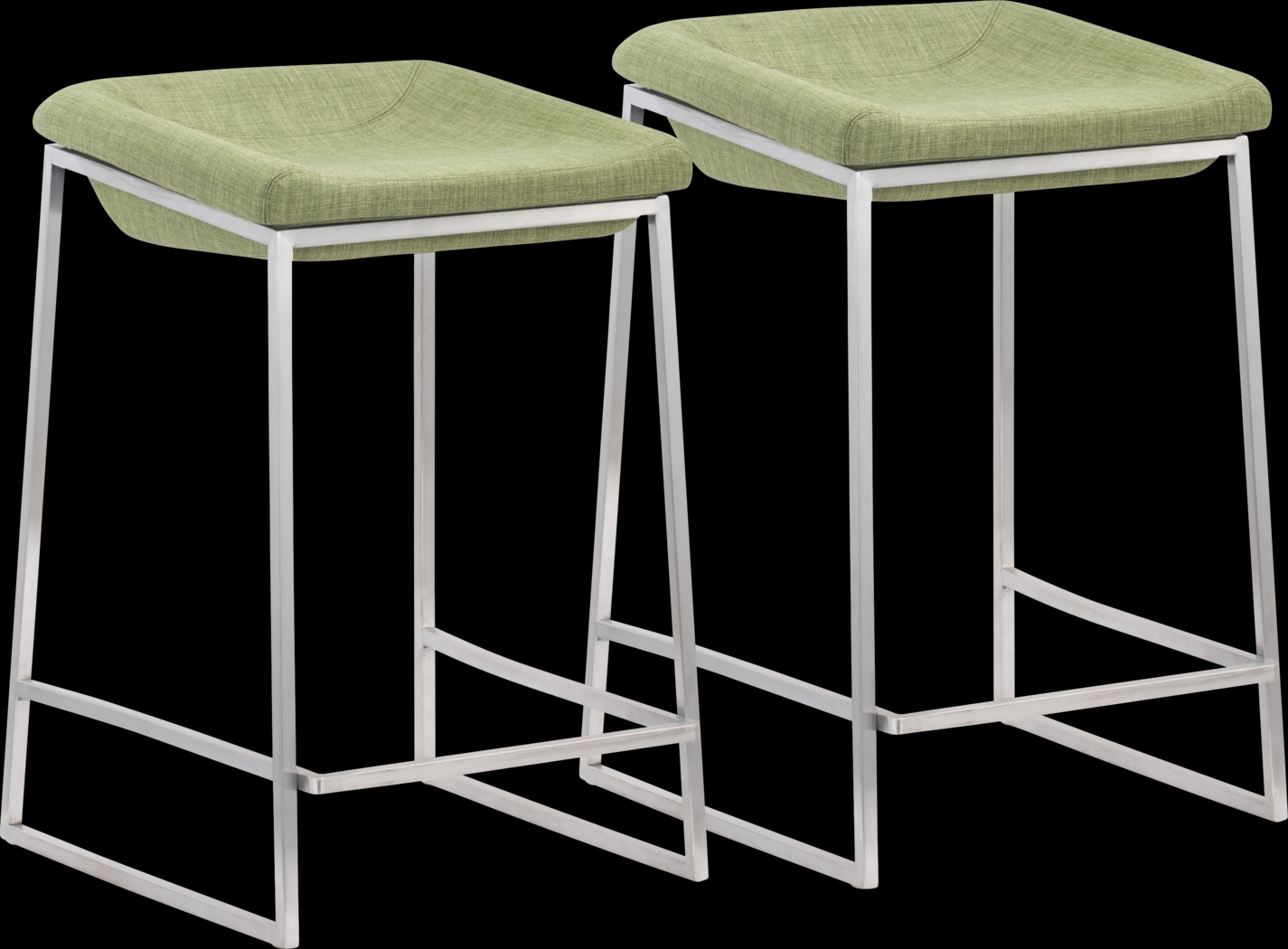 Xantho Green Counter Height Stool, Set of 2 - Thumbnail - Image 1