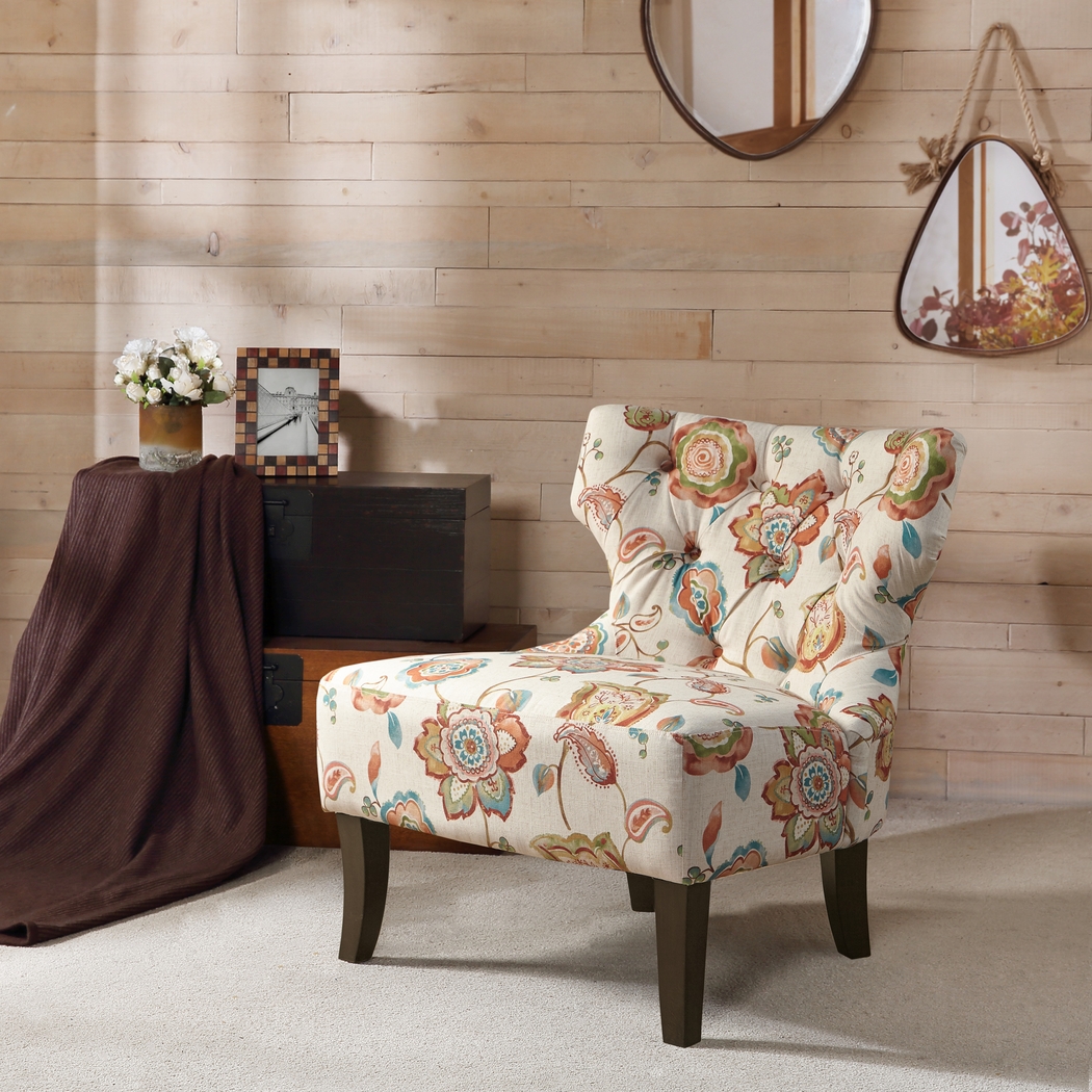 Xenia Orange Accent Chair - Thumbnail - Image 2