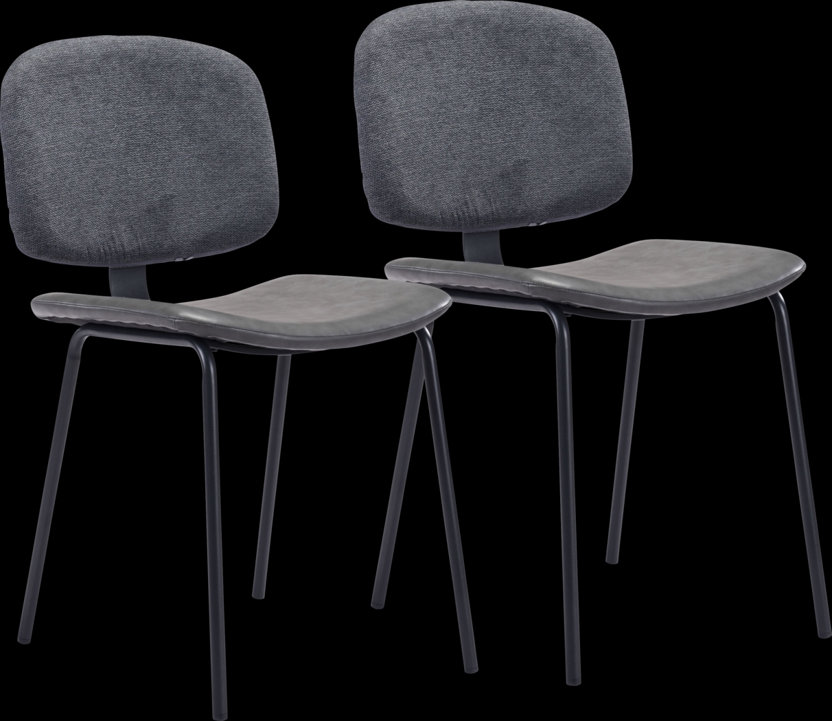 Xenodice Gray Side Chair, Set of 2 - Thumbnail - Image 1