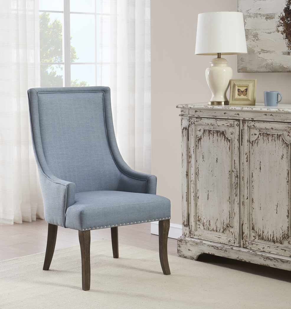 Yacavona Blue Arm Chair - Thumbnail - Image 2