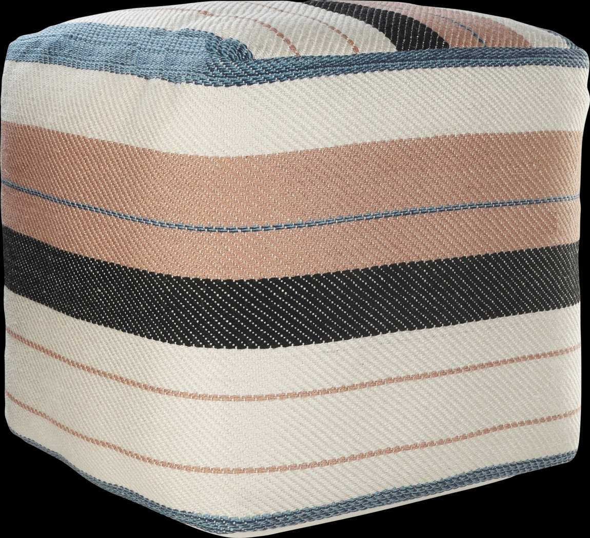 Yadui White/Pink Pouf - Thumbnail - Image 3