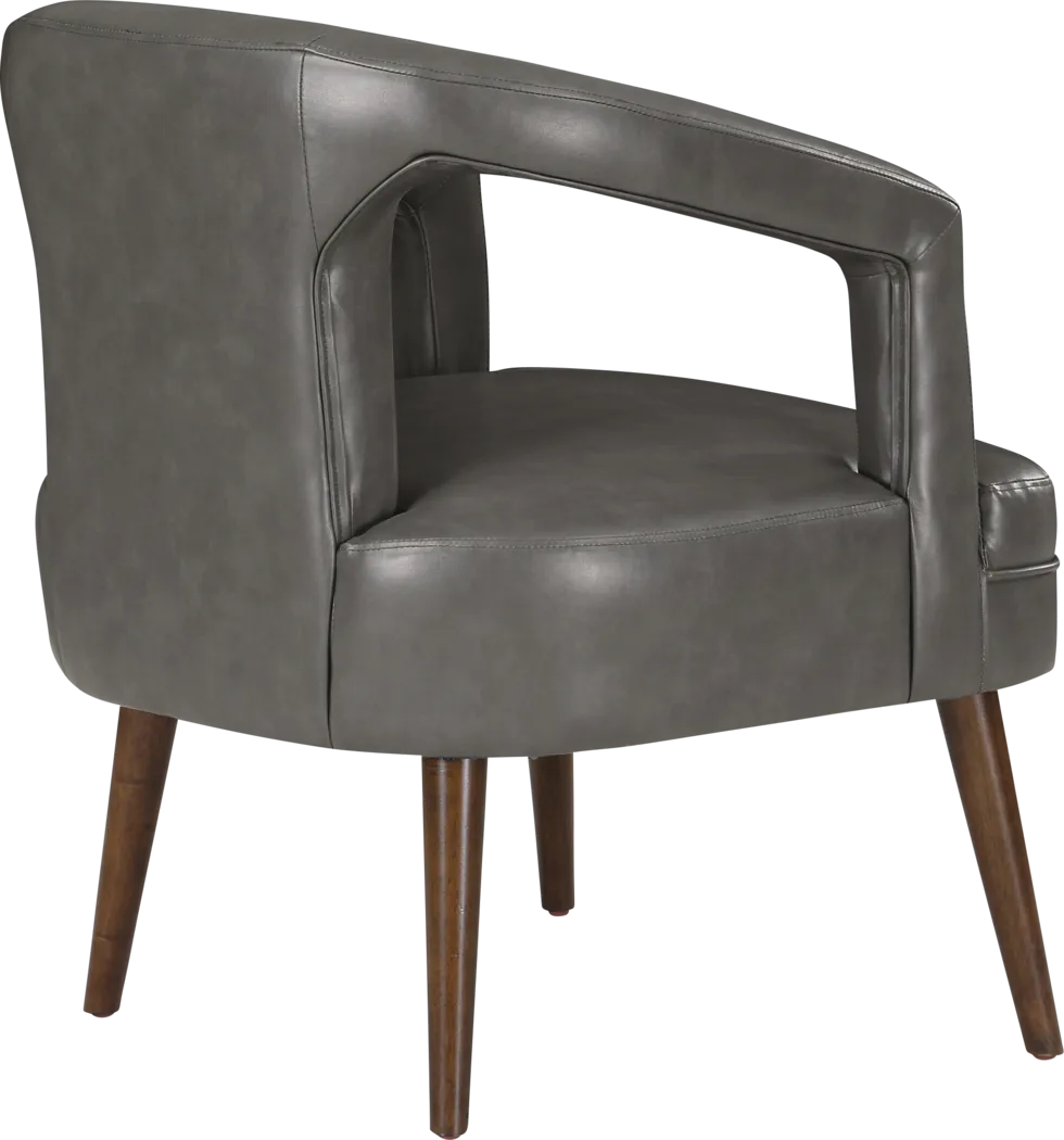 Yahya Gray Accent Chair - Thumbnail - Image 3