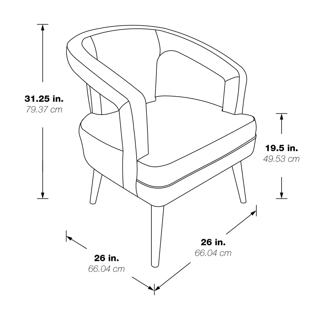 Yahya Gray Accent Chair - Thumbnail - Image 4