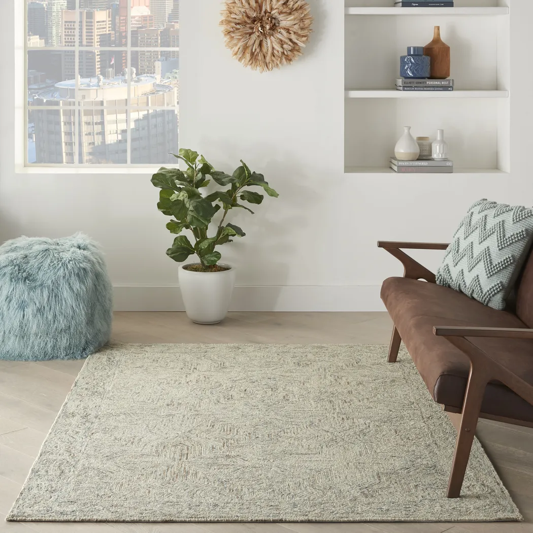 Yakima Blue Ivory 5' x 7'6 Rug - Thumbnail - Image 2